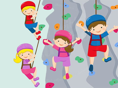  clipart of children rock climbing